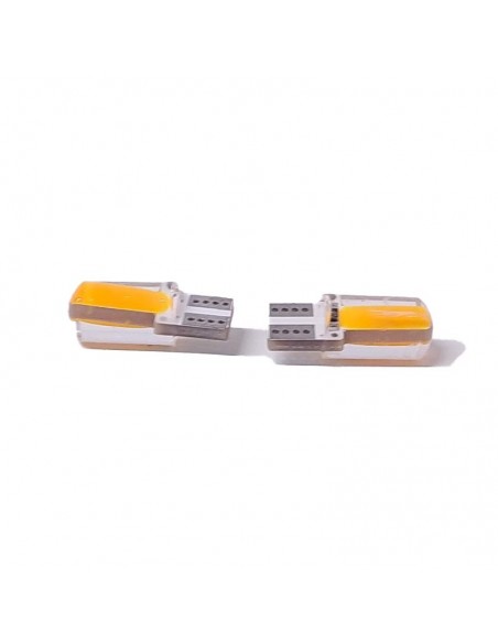 Led Señalizacion Silica2821 - T10 - W5w - Gel Siliconado Canbus Ambar 12v  X 2 Unidades