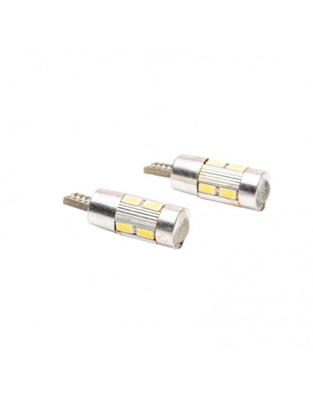 Led Señalizacion Cree2821 - T10 - W5w  10 Led Cree Con Lupa Blanco 12v  X 2 Unidades