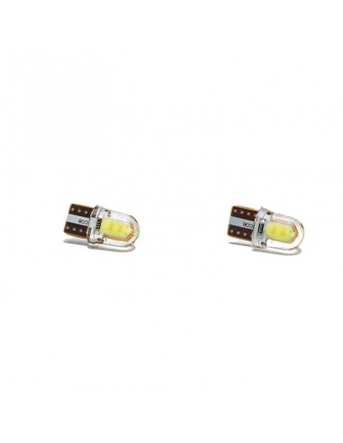Led Señalizacion Silica2821 - T10 - W5w Led Cob Mini Siliconado Blanco 12v  X 2 Unidades