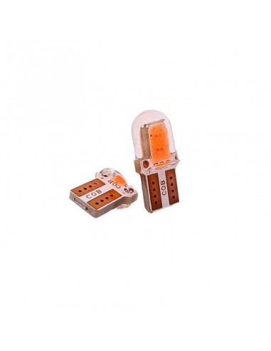 Led Señalizacion Silica2821 - T10 - W5w Led Cob Mini Siliconado Rosa 12v  X 2 Unidades