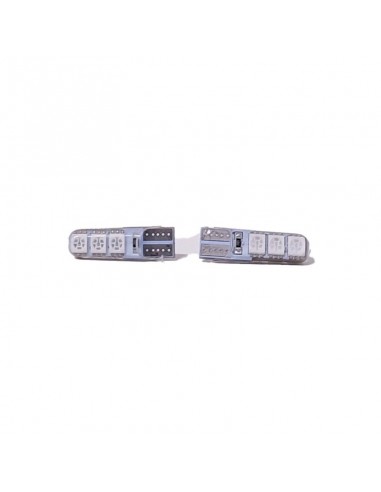 Led Señalizacion Silica2821 - T10 - W5w - 6 Led 2835 Siliconado Canbus Ambar 12v  X 2 Unidades