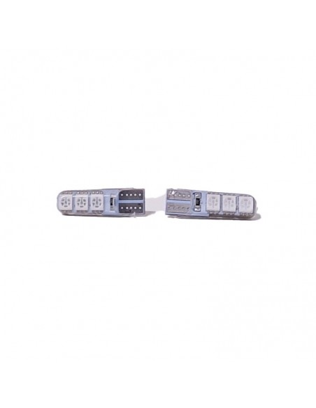 Led Señalizacion Silica2821 - T10 - W5w - 6 Led 2835 Siliconado Canbus Ambar 12v  X 2 Unidades