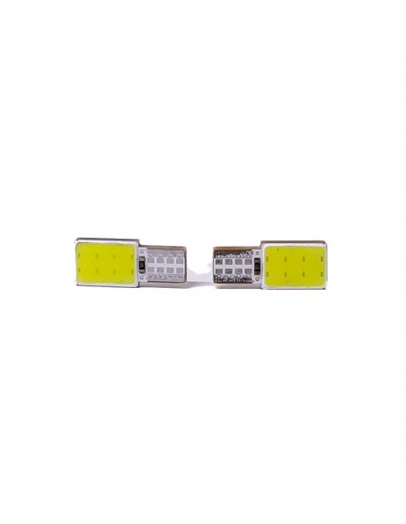 Led Señalizacion Silica2821 - T10 - W5w - Cob - Blanco 12v - 12 Chip Pastilla -  X 2 Unidades