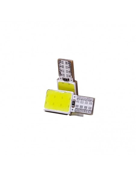 Led Señalizacion Silica2821 - T10 - W5w - Cob - Blanco 12v - 12 Chip Pastilla -  X 2 Unidades