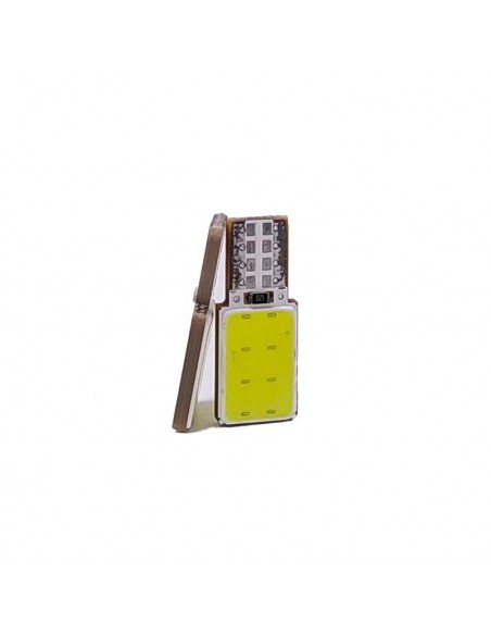 Led Señalizacion Silica2821 - T10 - W5w - Cob - Blanco 12v - 12 Chip Pastilla -  X 2 Unidades