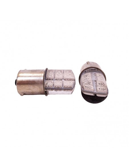 Led Señalizacion Silica1141 - 1156 - P21w 12 Led Cob Silica - Ambar  24v  X 2 Unidades