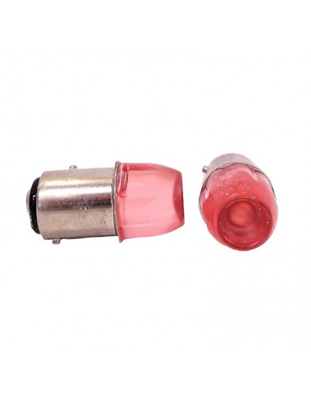 Led Señalizacion Ceramik Blister X2 - 1034 / 1157 / P21/5w Led Ceramik 5630 Flash - Rojo 24v X 2 Unidades