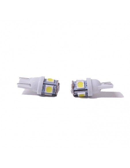 Led Señalizacion Smd2821 - T10 - W5w 5 Smd 5050 Smd Blanco 24v  X 2 Unidades