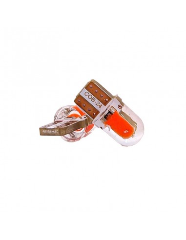 Led Señalizacion Silica2821 - T10 - W5w Led Cob Mini Siliconado Rojo 24v  X 2 Unidades