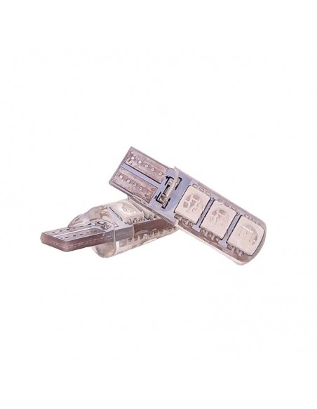 Led Señalizacion Silica2821 - T10 - W5w - 6 Led 2835 Siliconado Canbus Rojo 24v  X 2 Unidades
