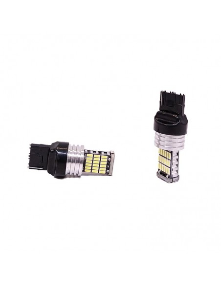 Led Señalizacion Canbus 7440 - 12065 - W21w 1 Polo Sin Culote 45 Led 3014 Smd - Canbus - Blanco 12v - 24v  X 2 Unidades