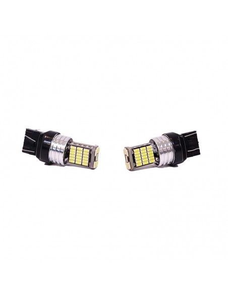Led Señalizacion Canbus 3157 2 Polos Sin Culote 45 Led 3014 Smd - Canbus - Blanco 12 X 2 Unidades