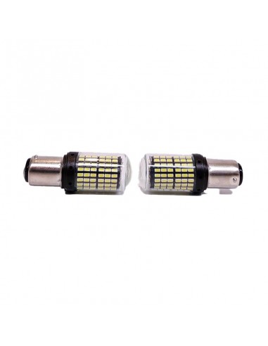 Led Señalizacion Csp Canbus1034 - 1157 P21/5w 2 Polos 144 Led - Canbus - Blanco 12v - 24v X 2 Unidades