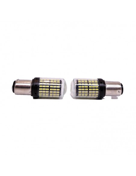 Led Señalizacion Csp Canbus1034 - 1157 P21/5w 2 Polos 144 Led - Canbus - Blanco 12v - 24v X 2 Unidades