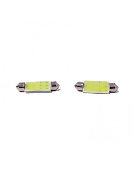 Led Señalizacion Cob Tubular - Festoon Led Cob 41mm Blanco 12v  X 2 Unidades