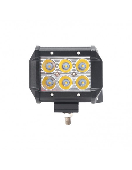Barra De 6 Led 18 Watts - Epistar 9,8 Cm De Largo) - Carcaza De Aluminio - Haz De Luz Spot (codigo Anterior: Bar18epi)