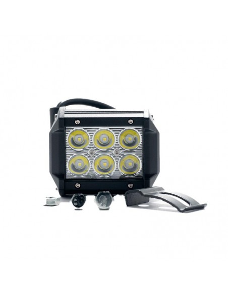 Barra De 6 Led 18 Watts - Epistar 9,8 Cm De Largo) - Carcaza De Aluminio - Haz De Luz Spot (codigo Anterior: Bar18epi)