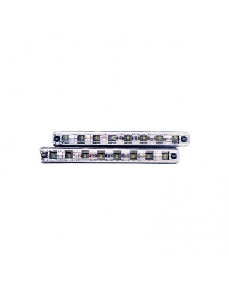 Faro De Led Auxiliar Universal Rectangular - 5 Led Smd 5050 En Cada Faro - Color Blanco 12v. (x Jgo)