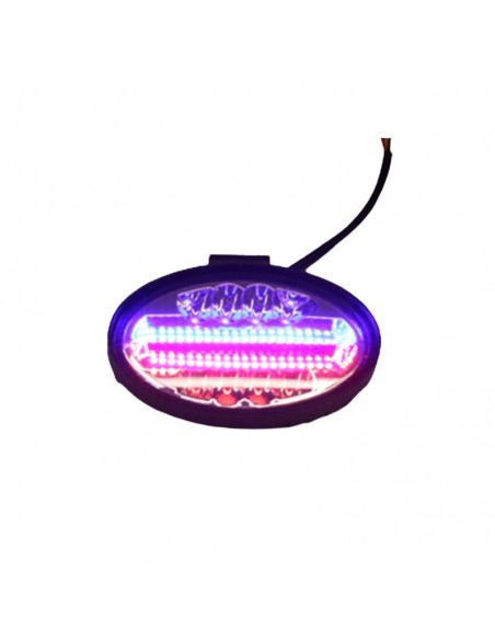 Faro De Led Ovalado 30 Led 90w Color Blanco 9x5.8x9cm Funciones Flash Azul/rojo