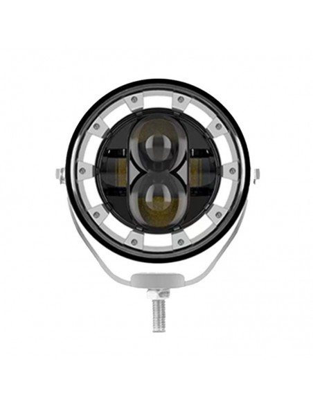 Faro Led Con Ojo De Angel Daytime Running Blanco Y Giros Ambar 9v-36v 1 Led - 40 Watts Medidas 3.5