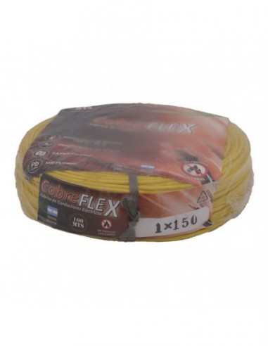 Cable Unipolar 1x1,5 Mm Amarillo X 100 Mts.