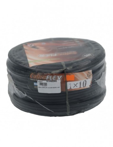 Cable Unipolar 1x10 Mm Negro X Mt.