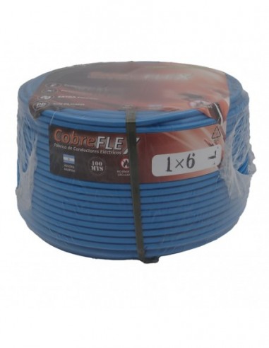 Cable Unipolar 1x6 Mm Azul X Mt.