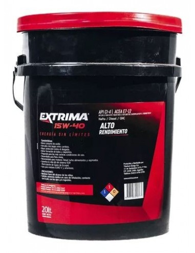 Aceite Extrima Diesel 15w40 Ci-4 X20 Lts