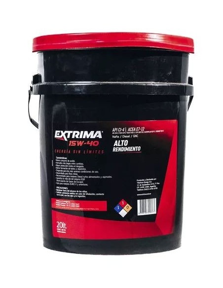 Aceite Extrima Diesel 15w40 Ci-4 X20 Lts