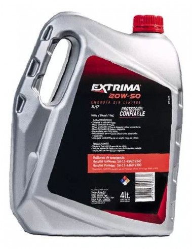 Aceite Extrima 20w50 Api Sl/cf X4 Lts