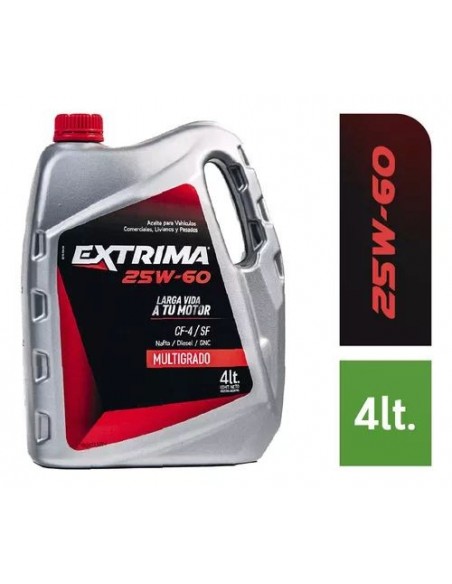 Aceite Extrima Diesel 25w60 Api Cf-4 / Sl X4 Lts