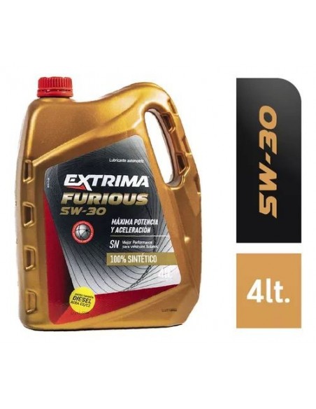 Aceite Extrima Sintetico Furious 5w30 X4 Lts.