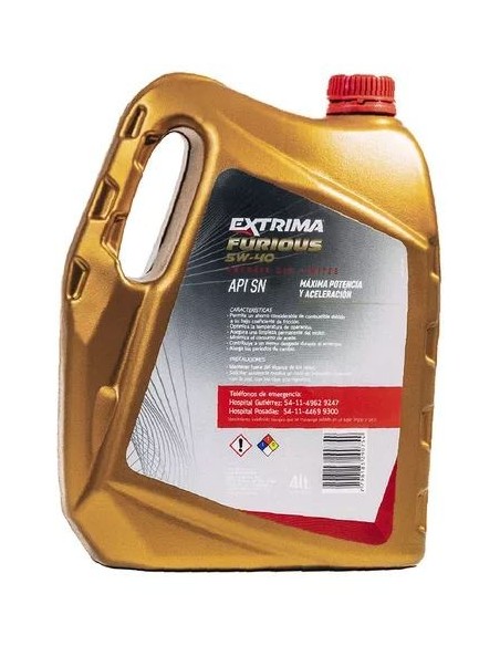 Aceite Extrima Sintetico Furious 5w40 X4 Lts.