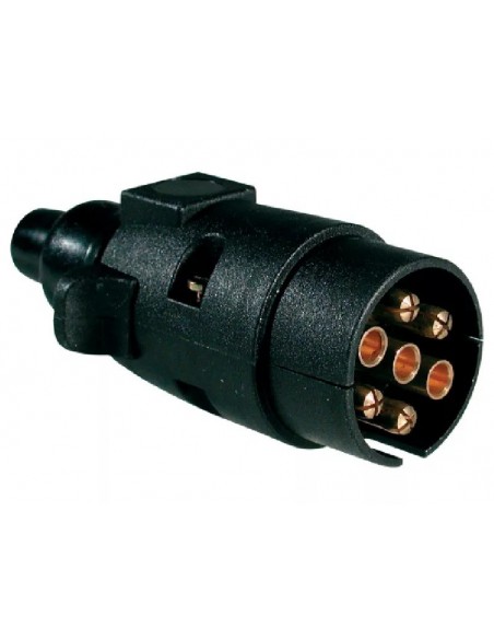Enchufes De Acoplado Universal Termoplastico, 7 Salidas, Macho