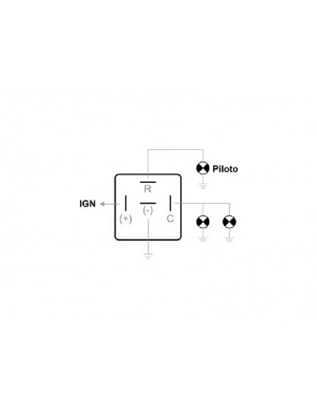 Destellador Universal 24v - 4 Terminales