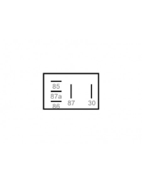 Relay Inversor 12v. 30a. 5 Term. C/resistor