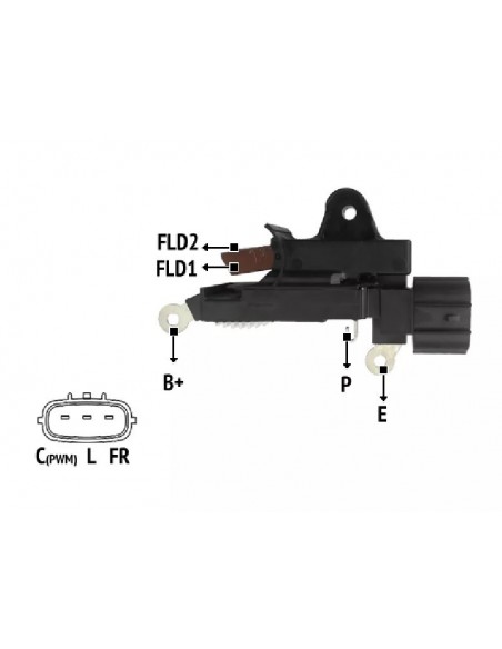 Regulador De Voltaje Alternador Hyundai Elantra- Kia Rio-  Tipo Delco