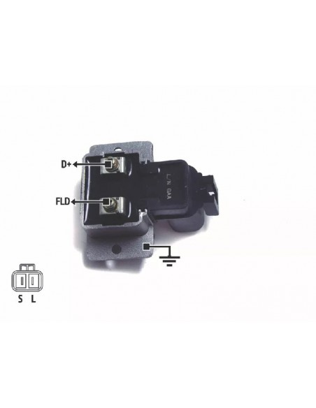 Regulador De Voltaje Kia Carnival 2.9 Tdi 99 (poong Sung) 12v 2 Terminales