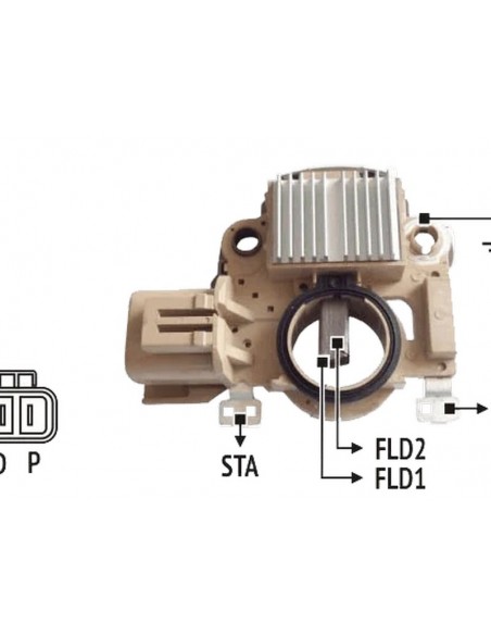 Regulador De Voltaje Mazda / Kia Varios - Ficha 2 Pines