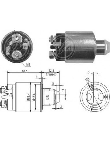 Solenoide Renault 9 / 11 / 19 / Clio...