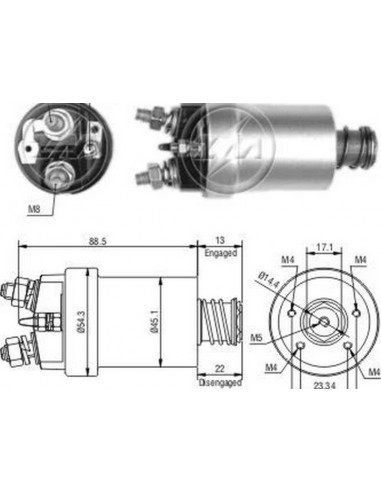 Solenoide Renault 4 / 12 / 18 -...