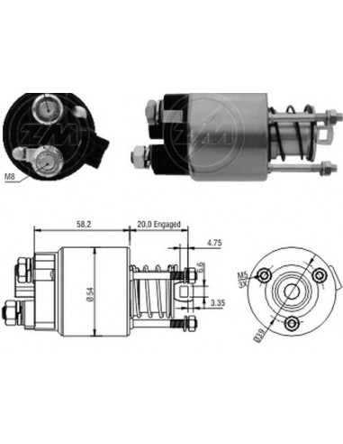 Solenoide Toyota Corolla 97/2002 12v.