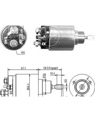 Solenoide Gm Astra,vectra 1.7td 12v
