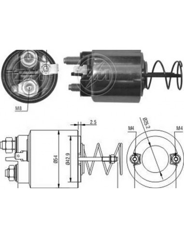 Solenoide Citroen (p.rhone) 12v