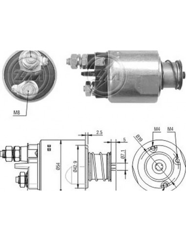 Solenoide Fiat 1.3 Jtd (valeo 594646)
