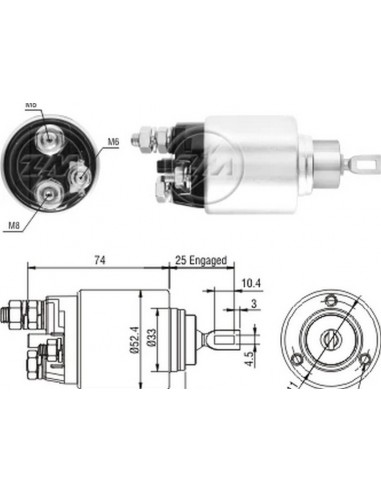 Solenoide Peugeot Boxer 2.8-fiat...