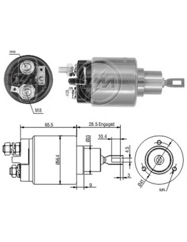 Solenoide Vw Transporter 2.4d 12v...