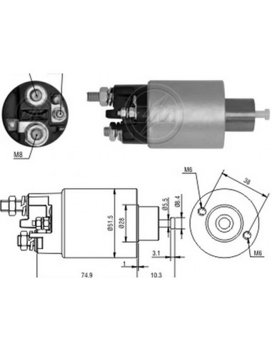Solenoide Renault Master 1.9,2.5,2.8