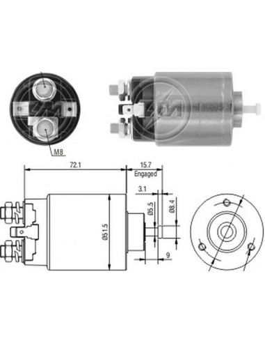 Solenoide Asia Tower (d.remy) 12v