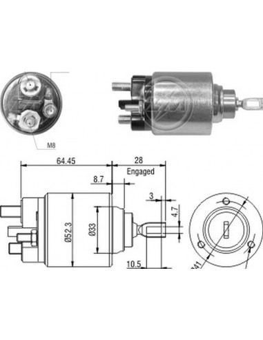 Solenoide Ford Escort,fiesta,courrier...